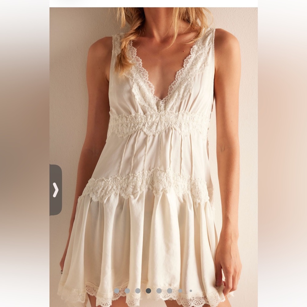 Free People Lace-Trim dress - White - Picture 2 of 6